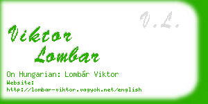 viktor lombar business card