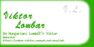 viktor lombar business card